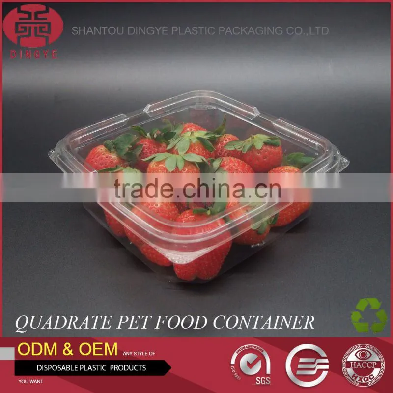 BOPS Eco-Friendly Disposable Plastic Food Packaging Box for Fresh Sushi Cake,etc.