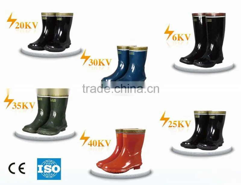 35kv insulating safety boots low price