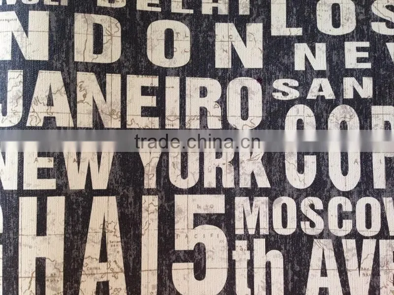 Letters modern decorative wallpaper
