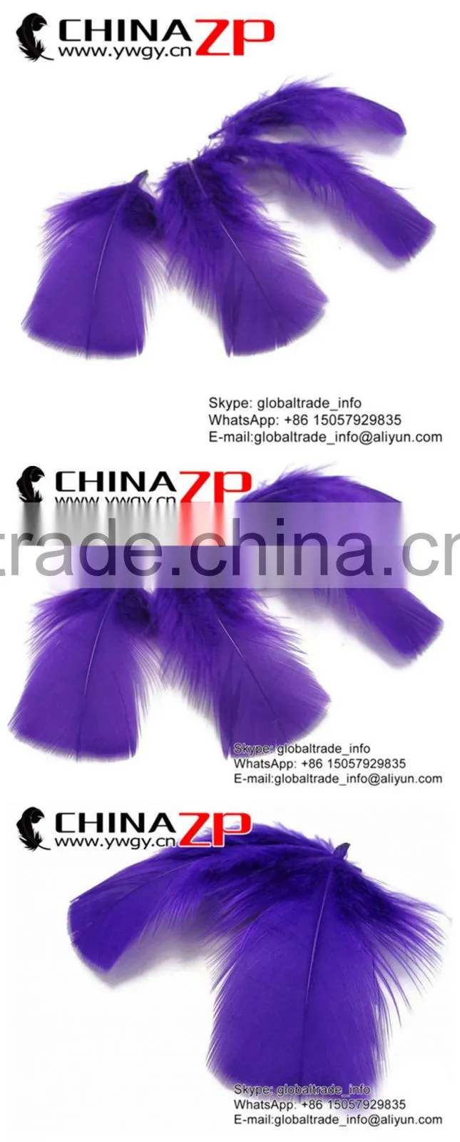 CHINAZP Wholesale Pretty Plumage Bulk Dyed Purple Turkey Fluff Flat T-Base Body Feathers for Parties