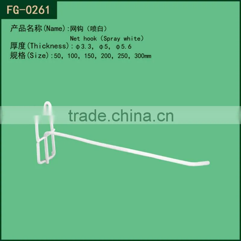 Fashion chrome plated metal tube hook with price tag