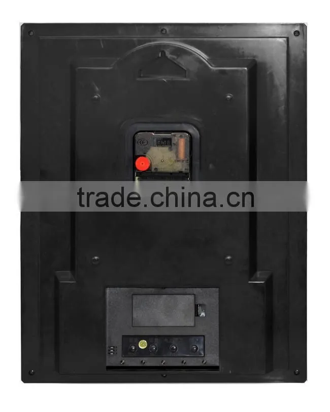square wall clock with electronic calendar