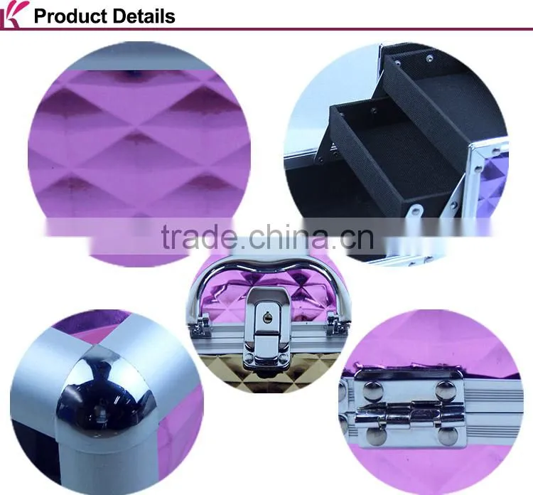 Women Fashion Portable Wholesale Professional ABS Empty Makeup Case With Drawers