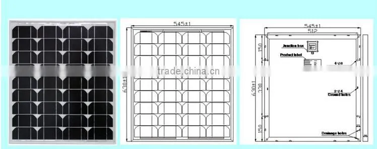 More Than 16% Efficiency cells ,40W Monocrystalline Solar Cells