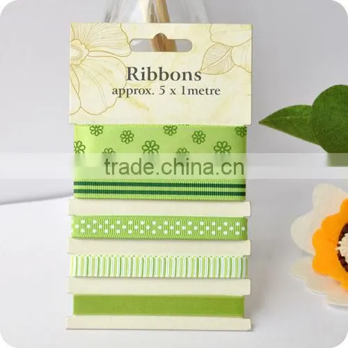 pattern ribbon, grosgrain ribbon , ribbon set , scrapbooking ribbon, ribbon for bowing