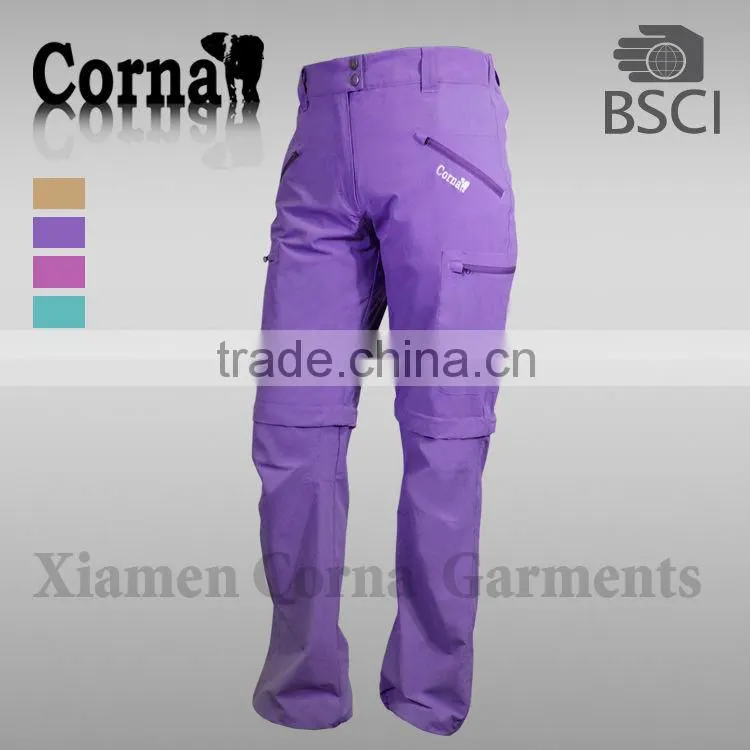new design women zip off leg casual short pants for summer
