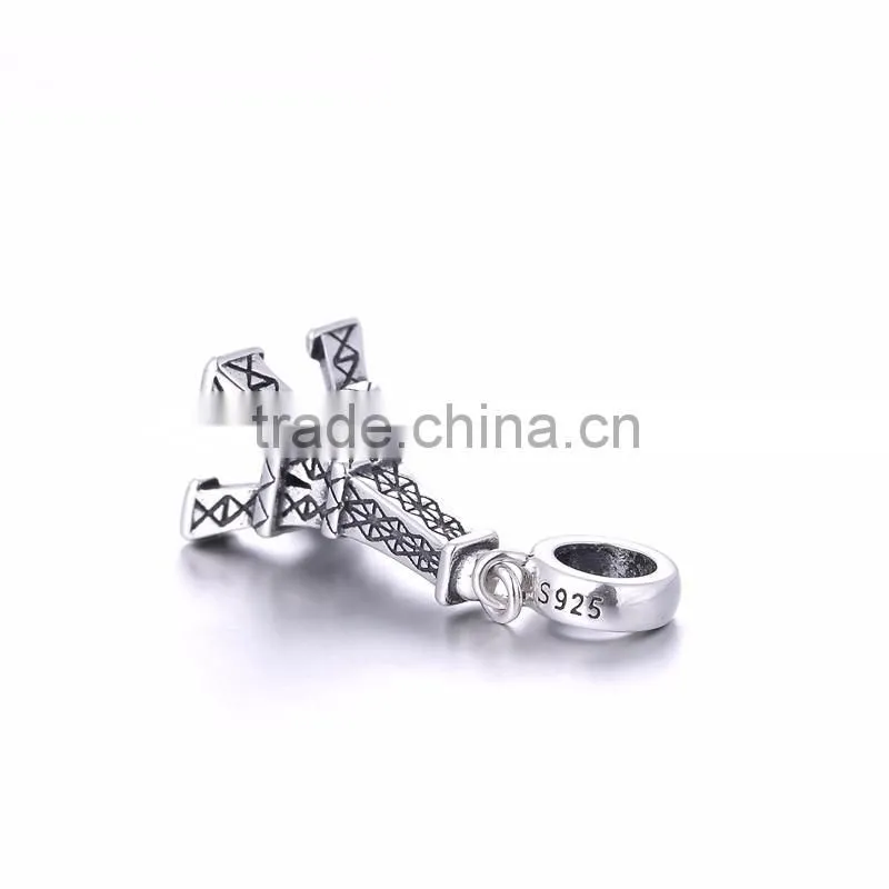 S167 Globalwin Chinese Imports Wholesale Silver Eiffel Tower Charm Pendant