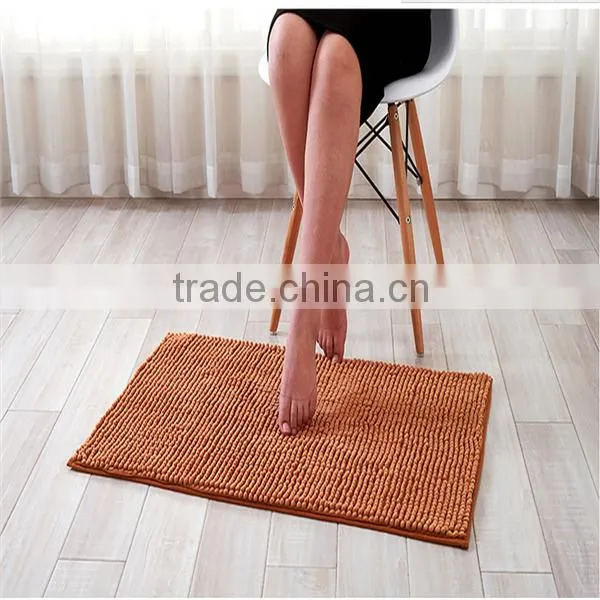 folding short pile chenille yarn microfiber carpet