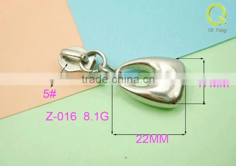 simple style low price metal zipper slider z-016