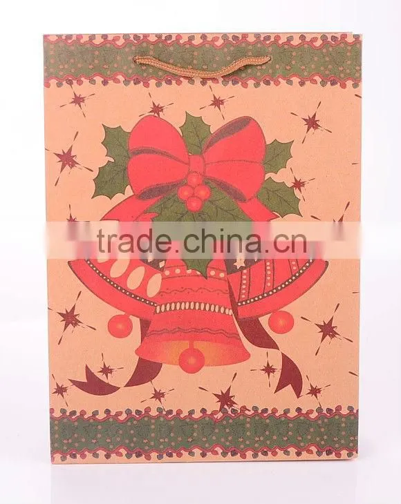 Christmas Bell Kraft Shopping bag for Sale