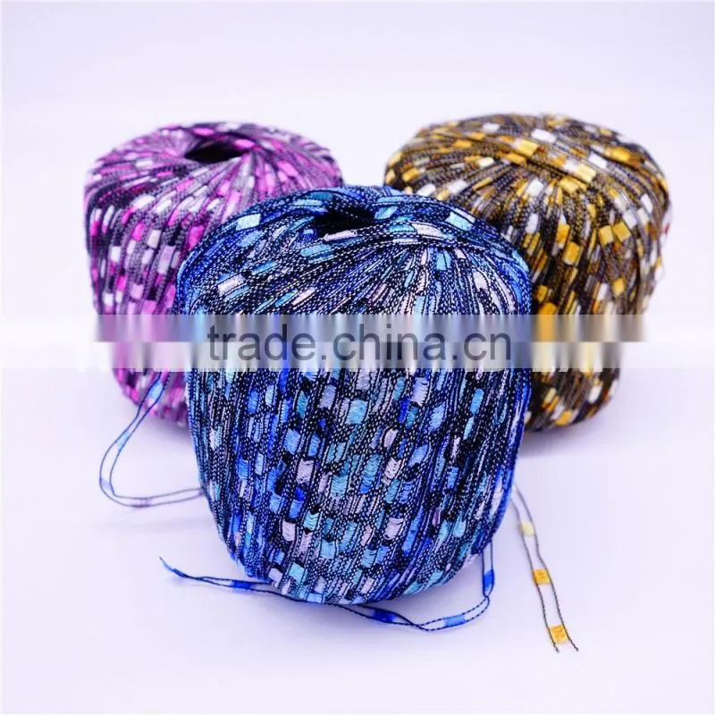 nylon / polyester Material and Hand Knitting Style fancy yarn for knitting scarf fancy yarn yarn hand knitting