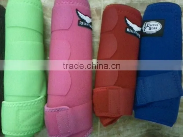 Neoprene brand Horse tendon boots with pvc bag packing