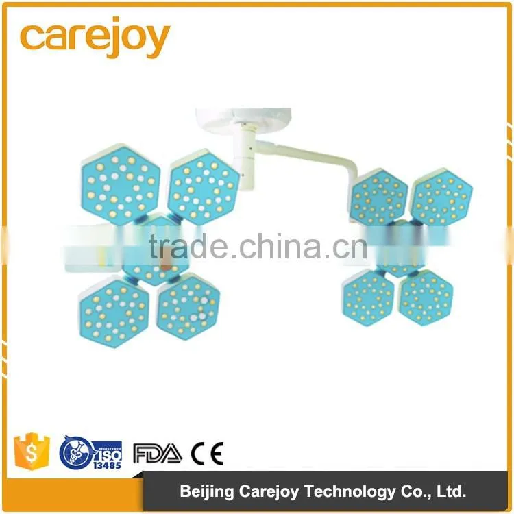 Factory price!!Medical operation room light LED Ceiling shadowless surgical lamp with two lamps