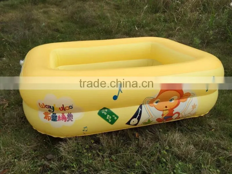 Yiwu price yellow child size New design inflatable phthlate free pvc swimming pool with custom logo printed for promotion