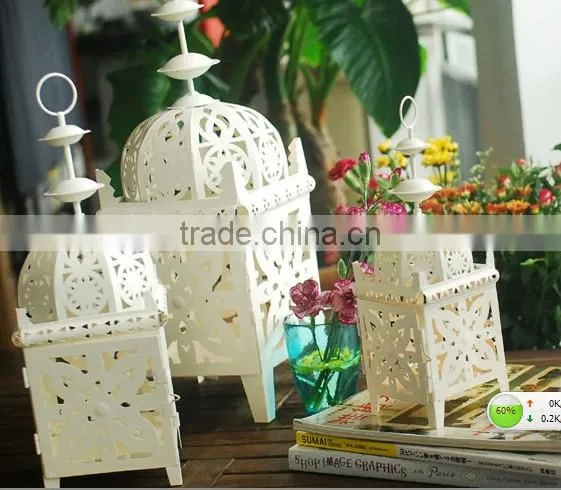 outdoor hanging antique vintage white lantern for candle
