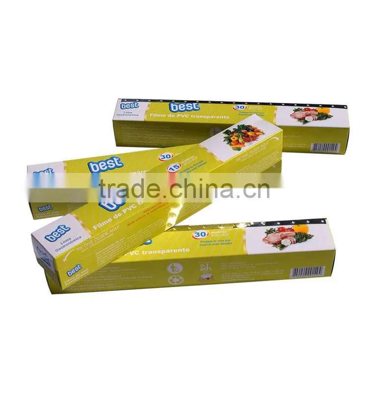 Plastic wrap PVC Cling film, PVC stretch wrap for food packing, Jiachu factory high quality