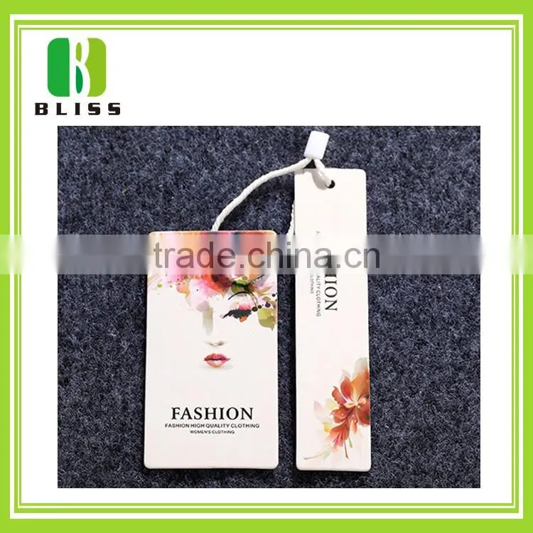 Custom Lady Printed Paper China hang tags fashion For Garment