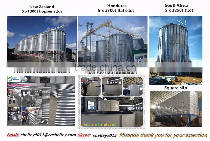 stainless maize flour storage silos food grain bins