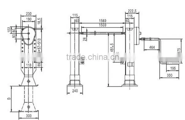 28t trailer landing gear support leg