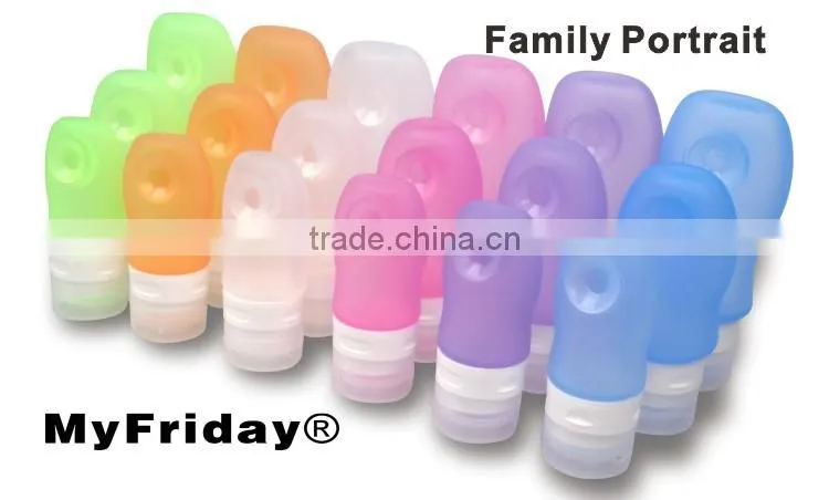 Portable Soft Silicone Travel Bottles Set Refillable Travel Tubes New