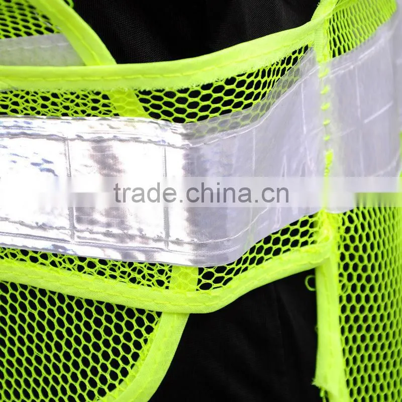 Wholesale vest working clothes with pvc reflective taps road safety warning sleevel