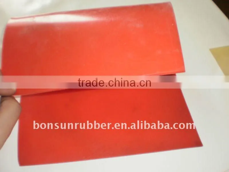1mm to 20mm thickness red silicone rubber mat