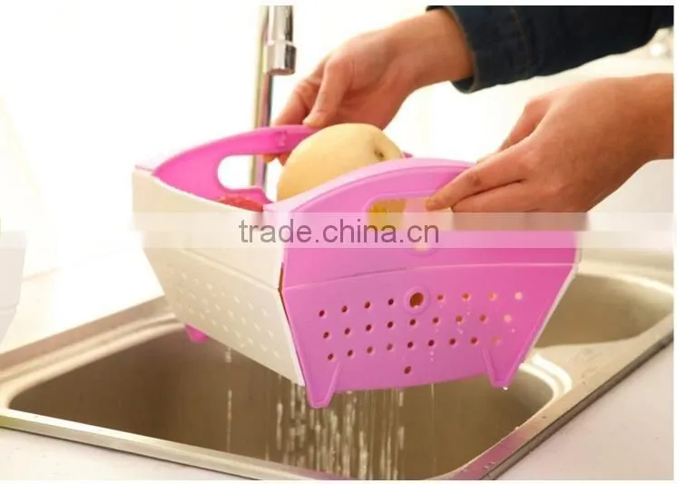 kitchen plastic folding plastic fruit vegetable basket dropping water basket vegetables drop