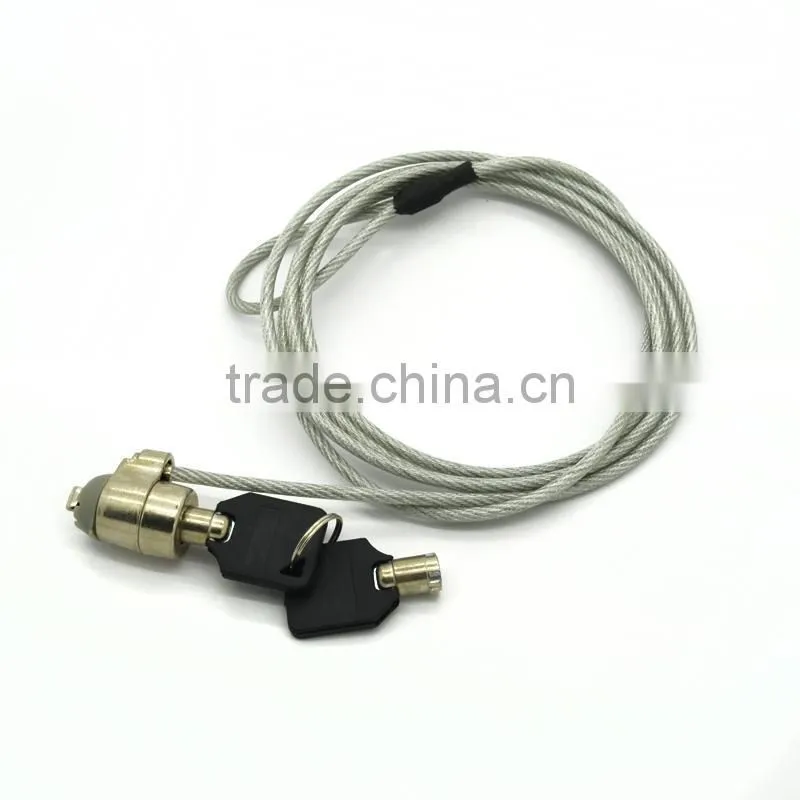 High quality laptop password lock chain cable with two keys, laptop locking cable,