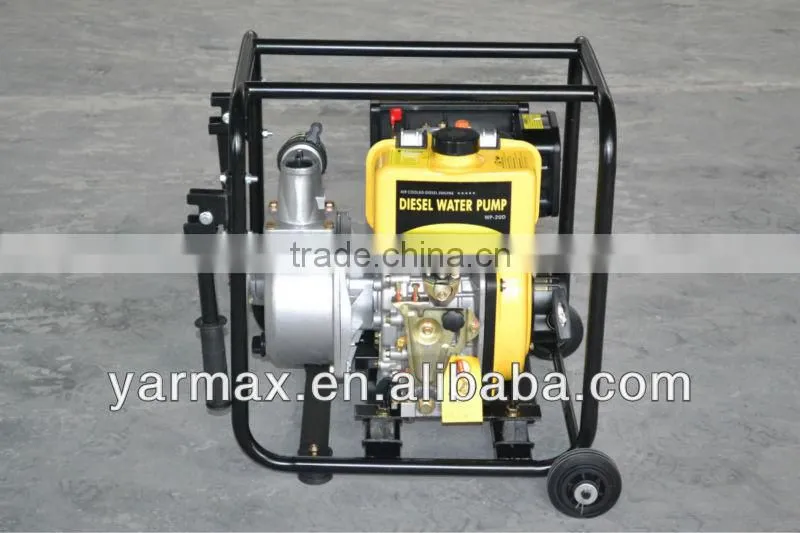 4 inch water pump with two wheels hydraulic pump with CE certificate