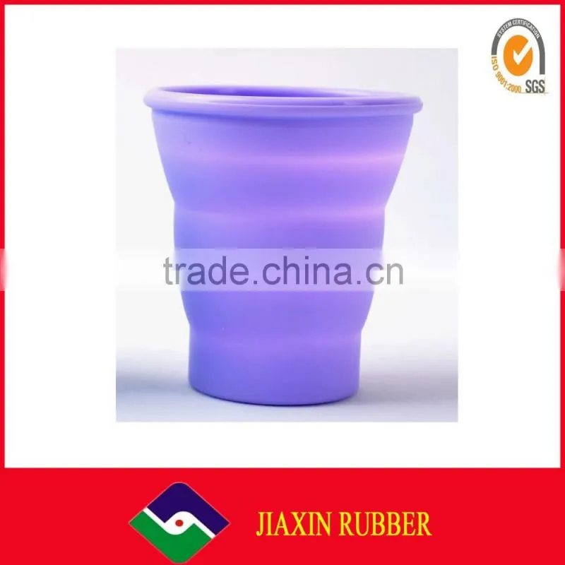 Promotional portable mini drinking silicone folding cup