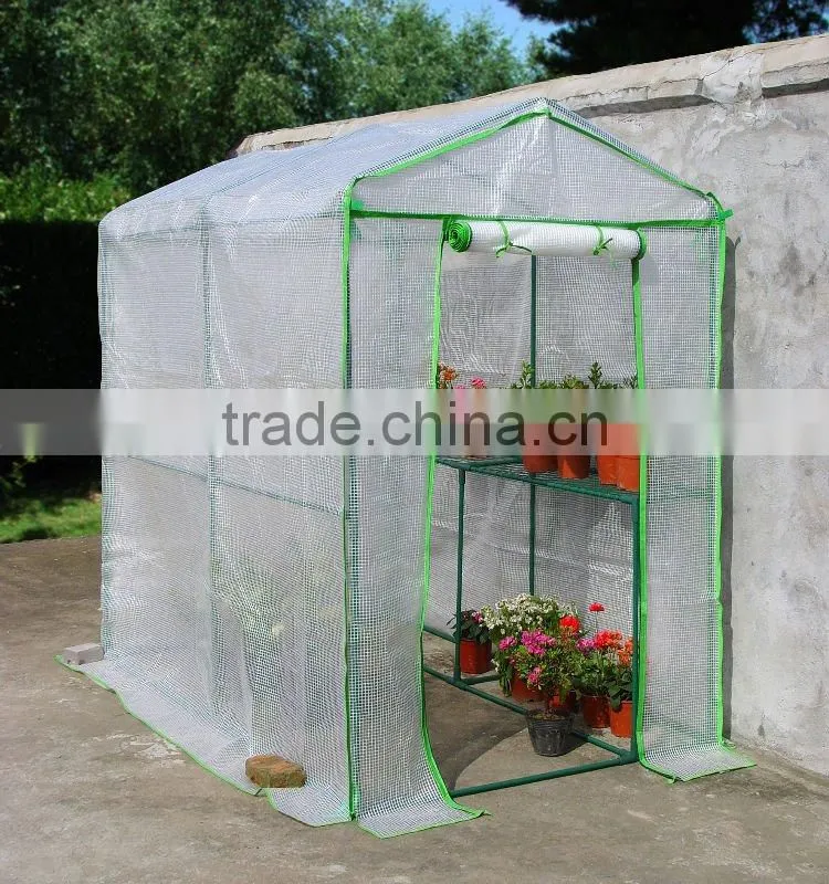 lean-to tube frame with plastic cover green house kitsHX54019E