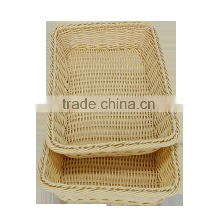 Promotion synthetic rattan basket for home storage and decoration