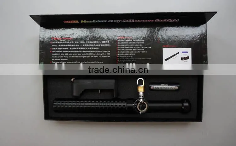 2014 new model B301 self-defensive tactical LED Flashlight aluminium zoom flashlight