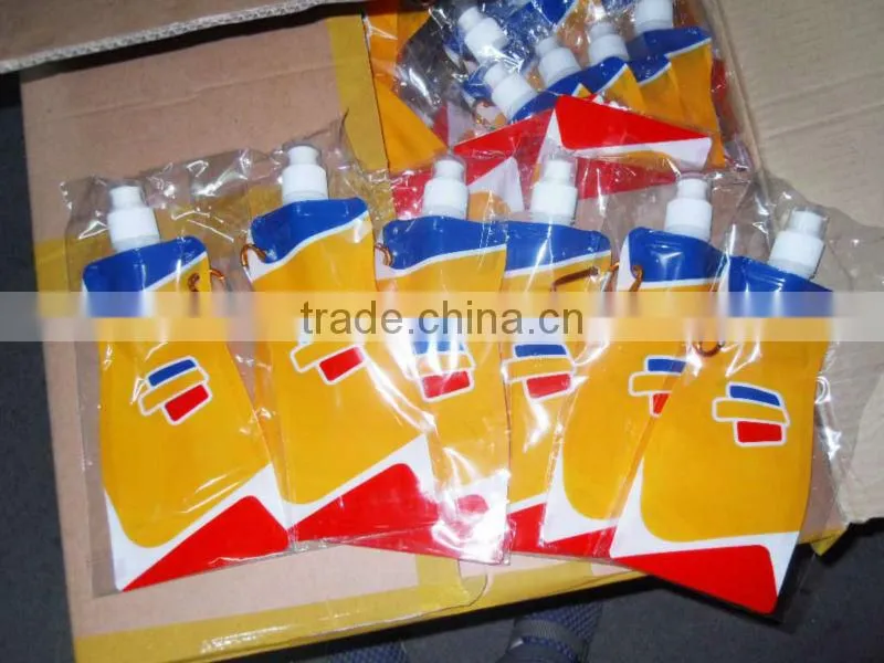 wholesale 480ml foldable bottle/ foldable water bottle