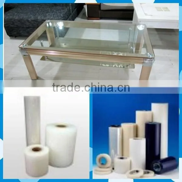 No residue easy peel self adhesive glass prtective film