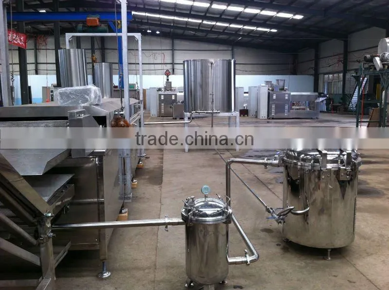 Automatic continuous fryer for fry nuts, snack pellet