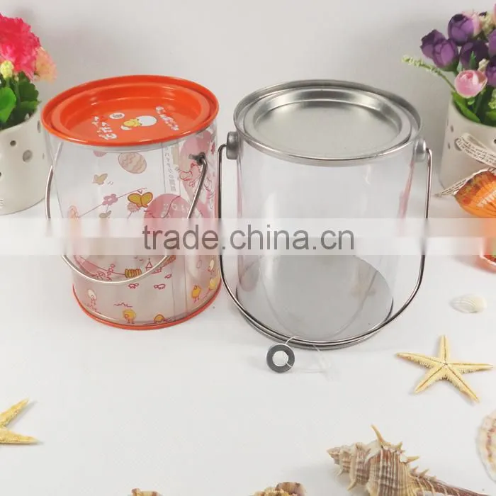 Empty PVC tin can for food use