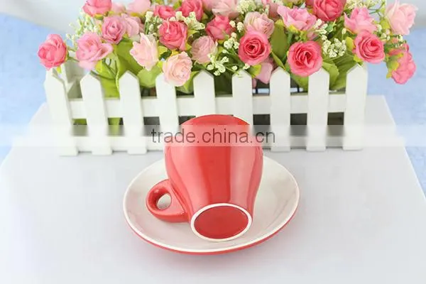 white plain coffee mugs,porcelain coffee cup and saucer