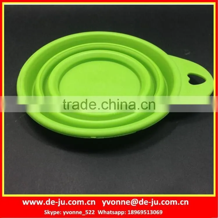 Easy Taking Folding Travel Pet Silicone Bowl