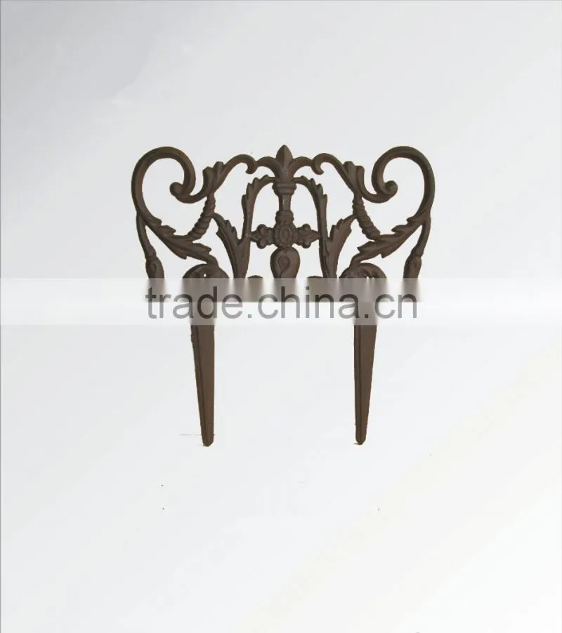 DOUBLE STYLE CAST IRON DECORATIVE GARDEN FENCE