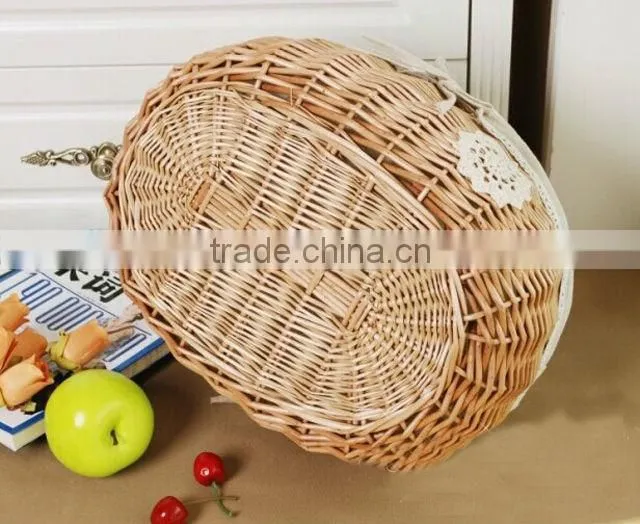 Hot sell new oval empty gift wicker fruit basket