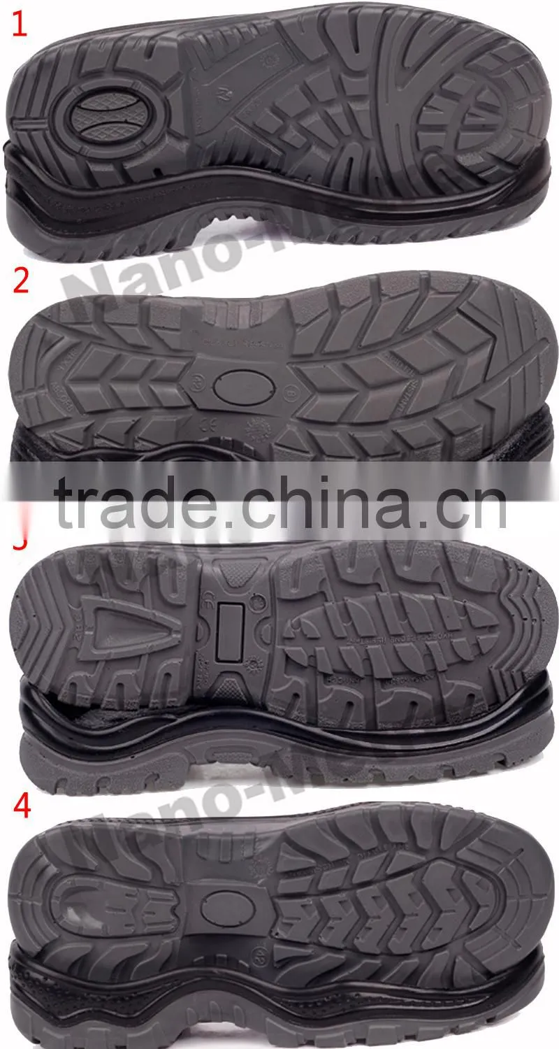 NMSAFETY CE certificate black safety leather safety shoes for construction workers