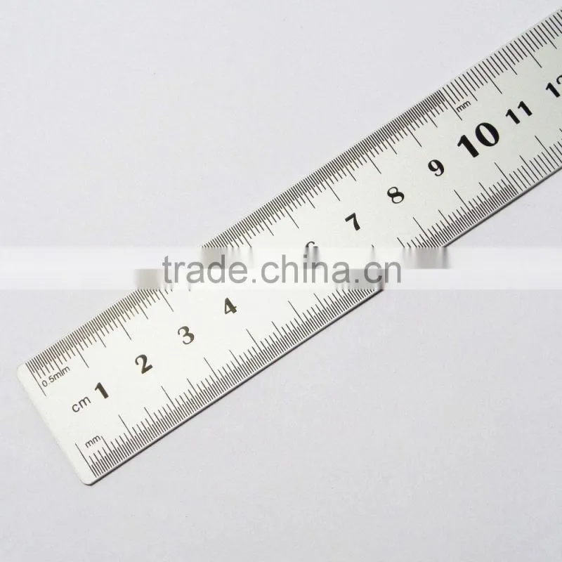 Double sided printed 30cm aluminium metal ruler
