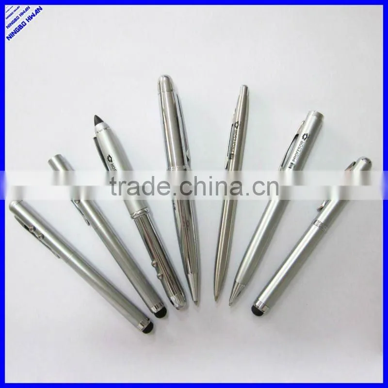 High quality 2 in 1 metal promotional laser point pen with flashlight