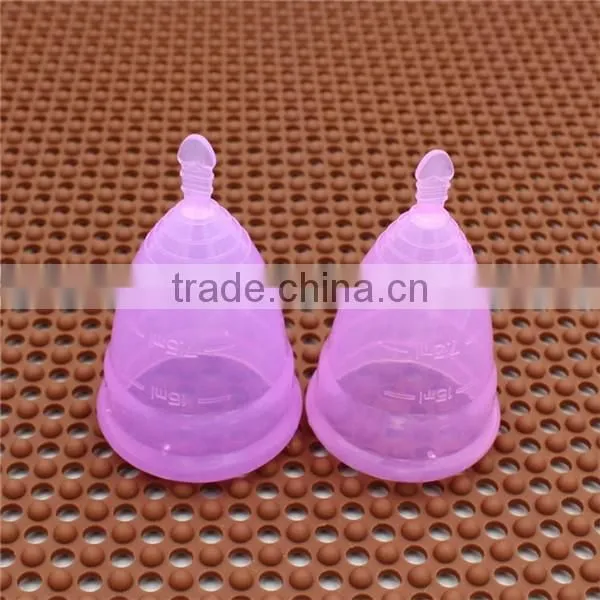 Novelty silicone menstrual cup for travel and sports