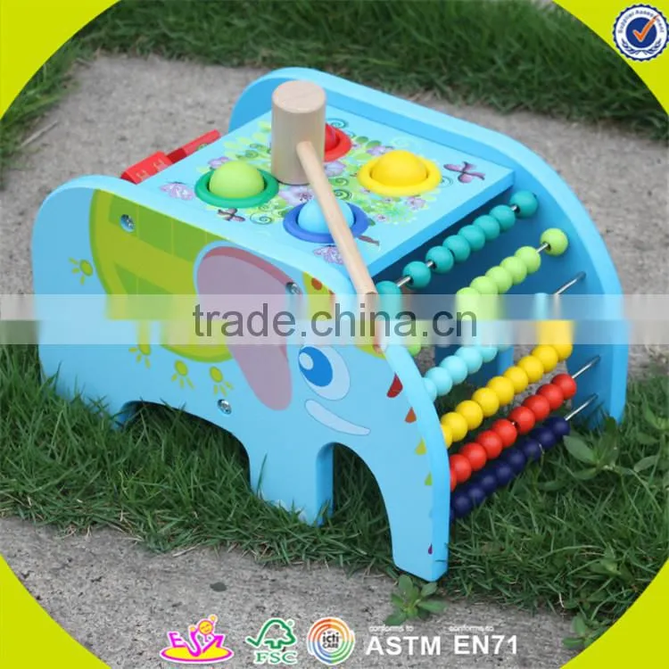 Wholesale educational kids wooden count toy baby preschool teaching aid wooden count toy W12E001