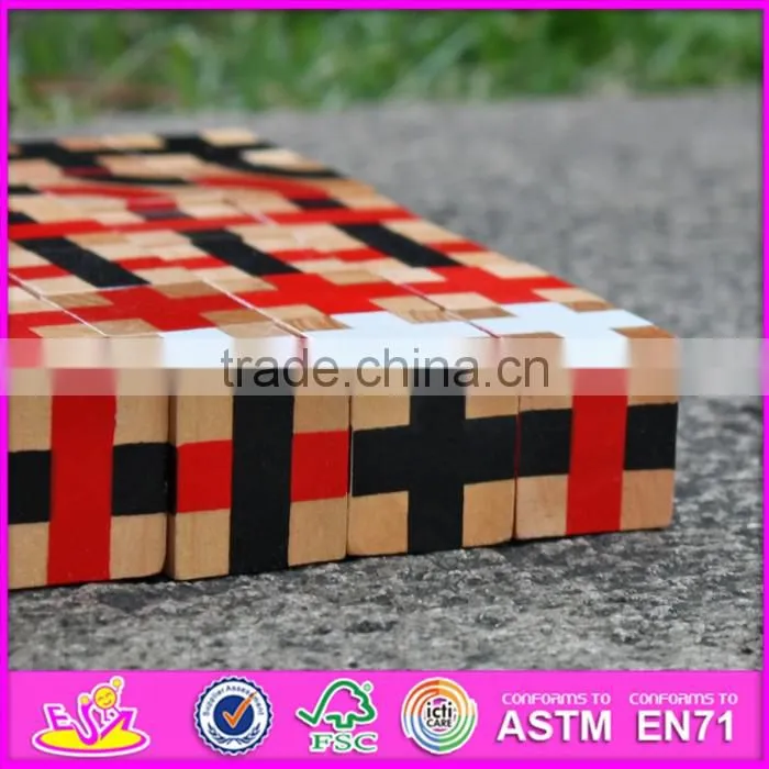 2017 new design 36 pieces children educational wooden blocks toys with box W13A117