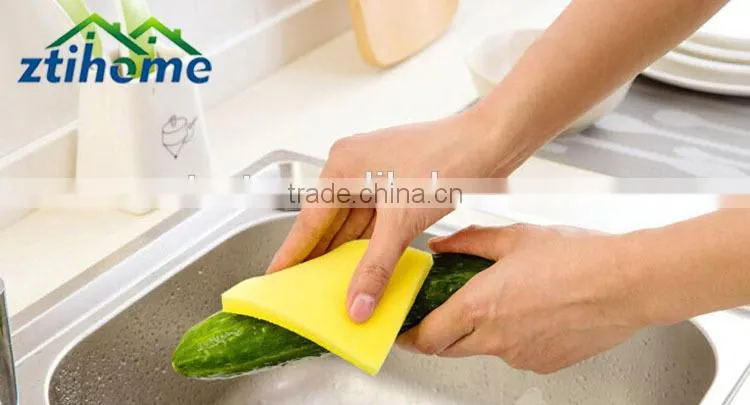 Soft Density Eco-Friendly Coated Sponge for Wipe Off Vegetables and Fruit Peel