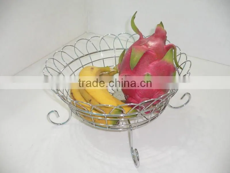 Home&Kitchen Mutifunctional Metal Wire Fruit Basket Storage Basket Rack Holder