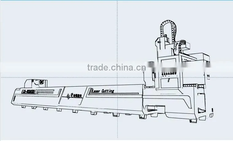 fiber laser metal pipe laser cutting machine 1000w